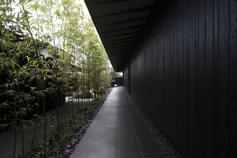 Comico Art Museum Complex Kengo Kuma Architect Exhibition Landscape Mountains Views Mount Yufu Warm-Colored Wood Interior Three Buildings 'Small Village' Pool