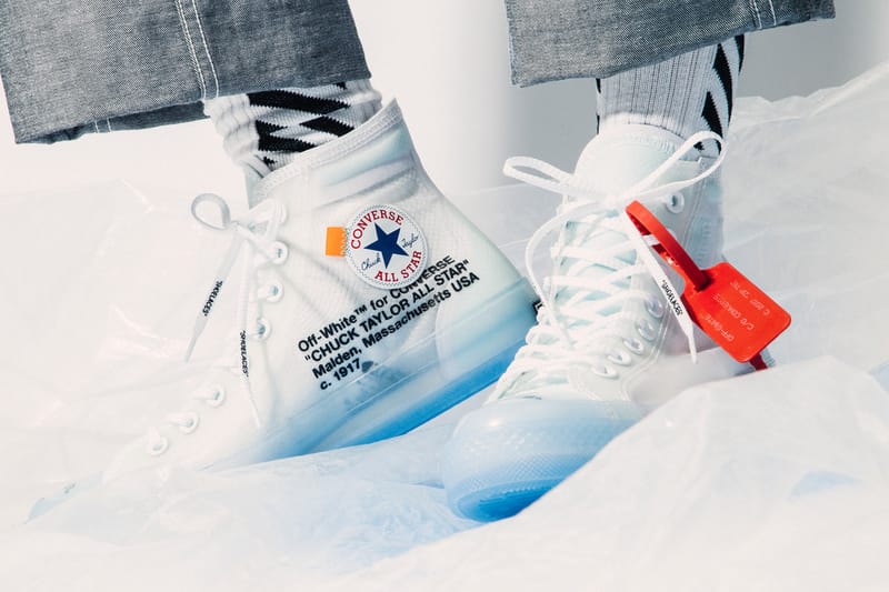 chuck taylor off white on feet