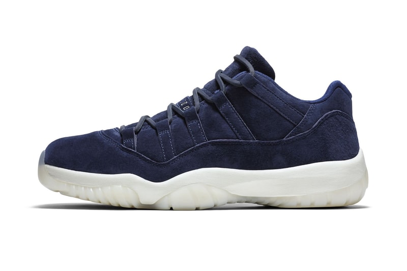 Derek Jeter Air Jordan 11 Low RE2PECT New York Yankees Jordan Brand AJ11 JB Sneakers Suede Navy Blue White Release Date Info Drops
