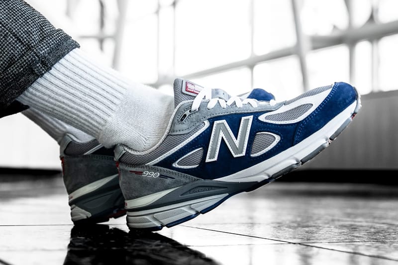 grey and blue new balance 990