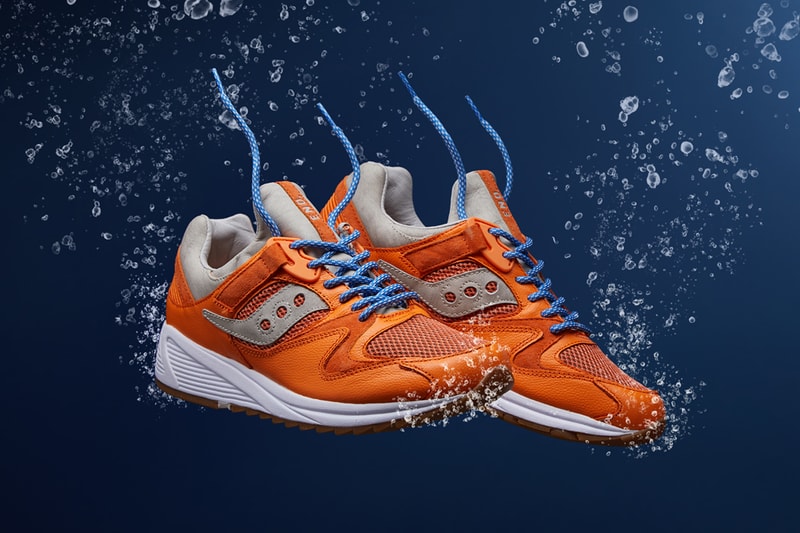END Clothing Saucony Grid 8500 Lobster Release Info Details Jaffa Orange Peel Orange Blue Closer Look how to buy cop purchase drop may 11 2018