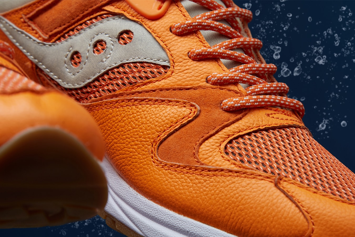 END Clothing Saucony Grid 8500 Lobster Release Info Details Jaffa Orange Peel Orange Blue Closer Look how to buy cop purchase drop may 11 2018