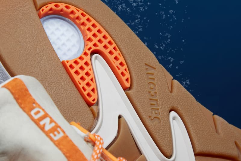 END Clothing Saucony Grid 8500 Lobster Release Info Details Jaffa Orange Peel Orange Blue Closer Look how to buy cop purchase drop may 11 2018
