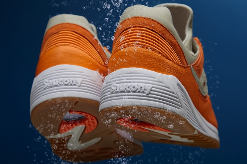 END Clothing Saucony Grid 8500 Lobster Release Info Details Jaffa Orange Peel Orange Blue Closer Look how to buy cop purchase drop may 11 2018