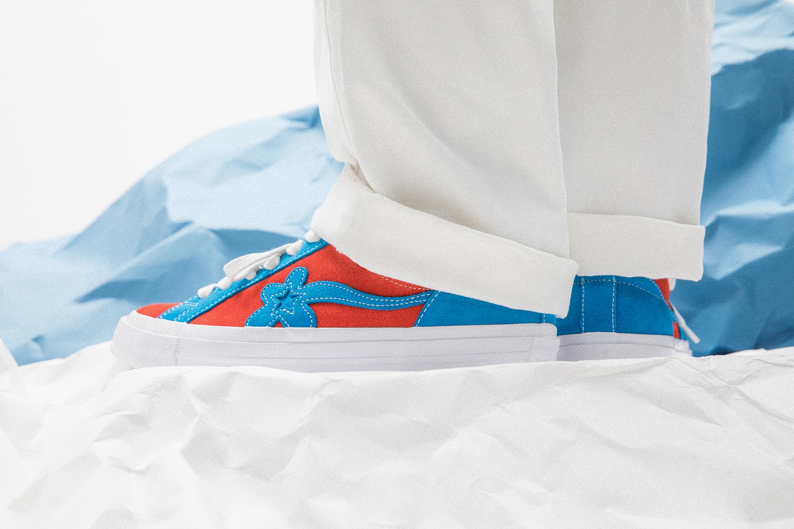 GOLF le FLEUR* x Converse Two Tone Closer Look Tyler, The Creator Pink Blue Orange Pastel Summer Release Information Details Closer Look Raffle HBX Available Now