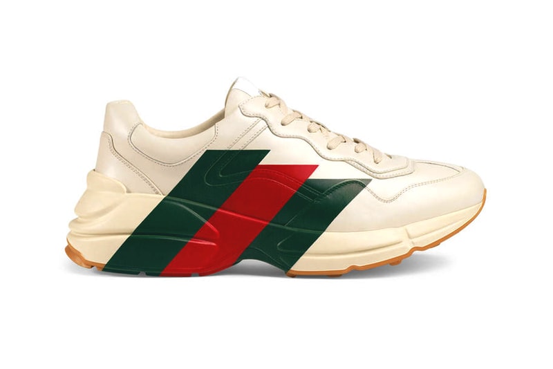 Gucci Rhyton Leather Sneaker Black White release footwear sneakers
