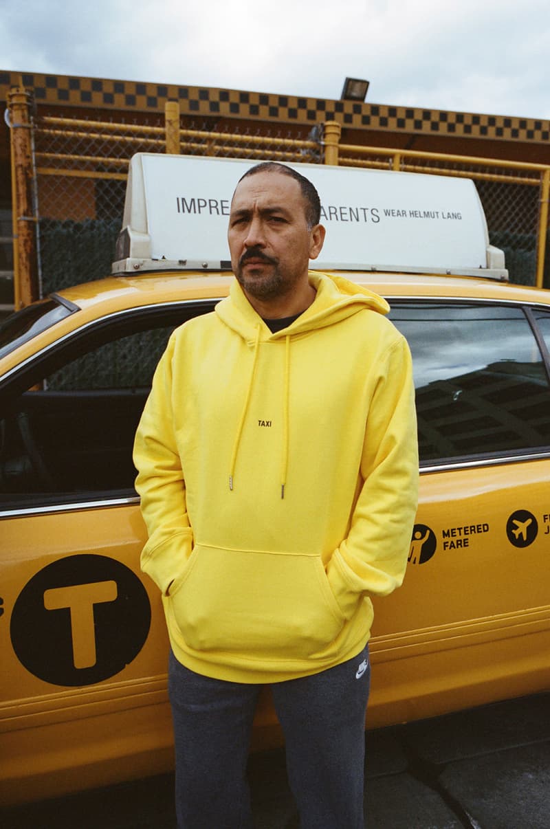 Helmut Lang Global Taxi Initiative campaign advertisement drivers limited edition 1998 yellow cab photographers hoodie tee shirt long short sleeve HONG KONG ALEXANDRA LEESE @ALEXLEESE  LONDON TOM EMMERSON @TOM.EMMERSON  NEW YORK ALEX LEE @ALEXLEENYC  PARIS PATRICK WELDE @PATRICKWELDE  TOKYO KENTA NAKAMURA @HANAHANAMEGANE17 reference homage may 30 2018 pre order