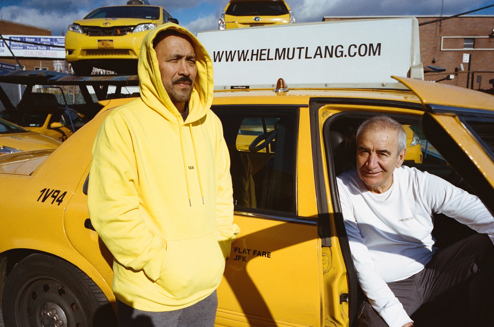 Helmut Lang Global Taxi Initiative campaign advertisement drivers limited edition 1998 yellow cab photographers hoodie tee shirt long short sleeve HONG KONG ALEXANDRA LEESE @ALEXLEESE  LONDON TOM EMMERSON @TOM.EMMERSON  NEW YORK ALEX LEE @ALEXLEENYC  PARIS PATRICK WELDE @PATRICKWELDE  TOKYO KENTA NAKAMURA @HANAHANAMEGANE17 reference homage may 30 2018 pre order
