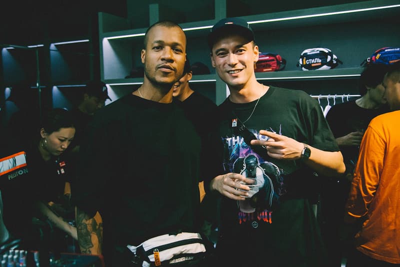 Heron Preston AIRBORNE HBX Launch Event After Party Recap Business Class T Shirt Fanny Pack Cap Hat