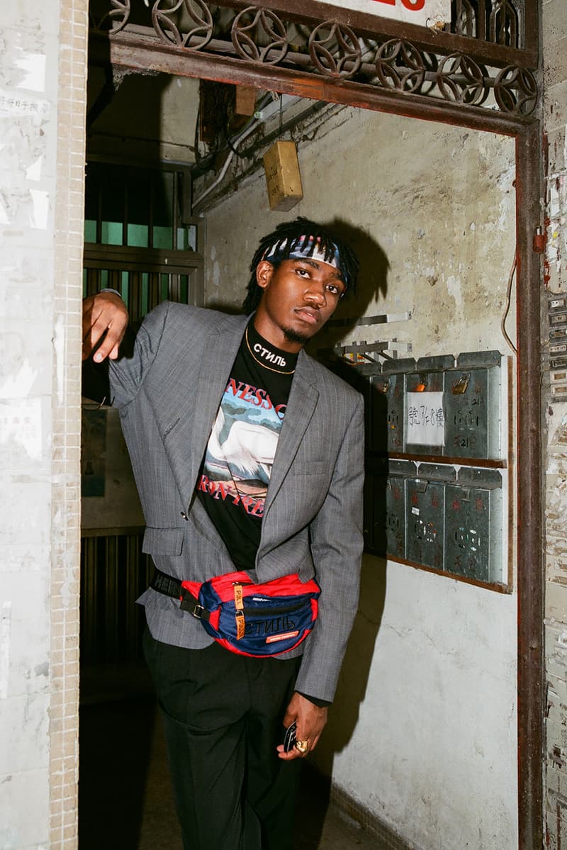 Heron Preston "AIRBORNE" HBX Lookbook Capsule Collection Editorials Shoot