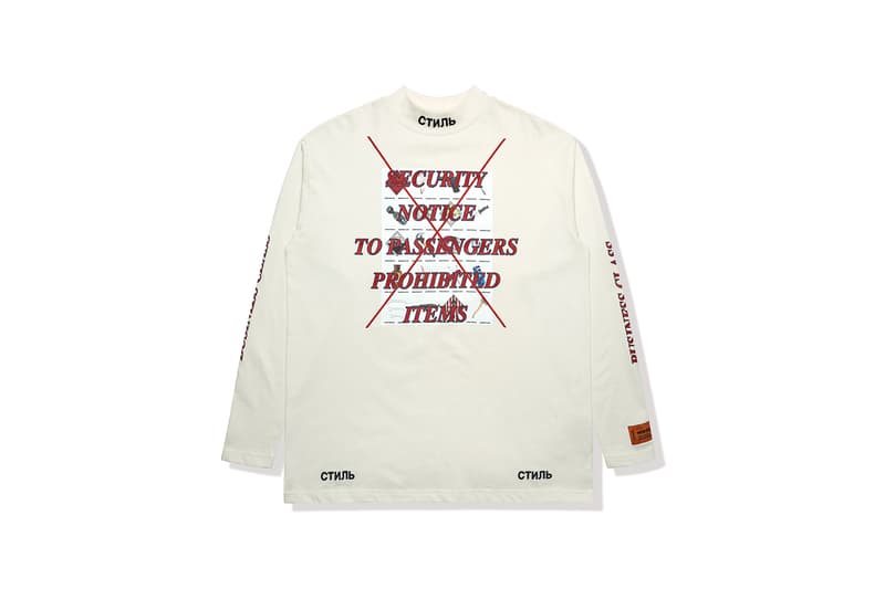 Heron Preston "Business Class" Capsule Collection HBX Clothing Available In-Store May 4 Online May 9 T-shirts Socks Longsleeves Caps AIRBORNE Release Information Details Pop-Up