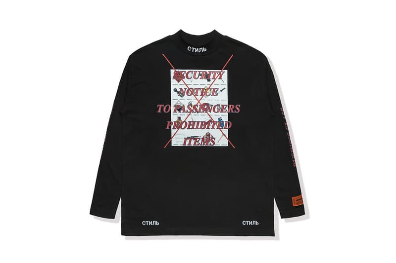 Heron Preston "Business Class" Capsule Collection HBX Clothing Available In-Store May 4 Online May 9 T-shirts Socks Longsleeves Caps AIRBORNE Release Information Details Pop-Up