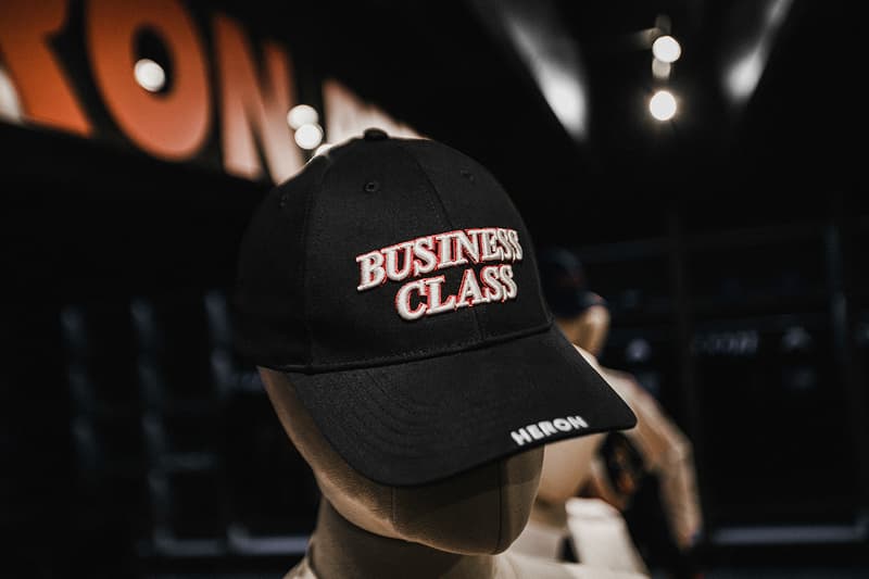 Heron Preston AIRBORNE HBX Launch Event After Party Recap Business Class T Shirt Fanny Pack Cap Hat