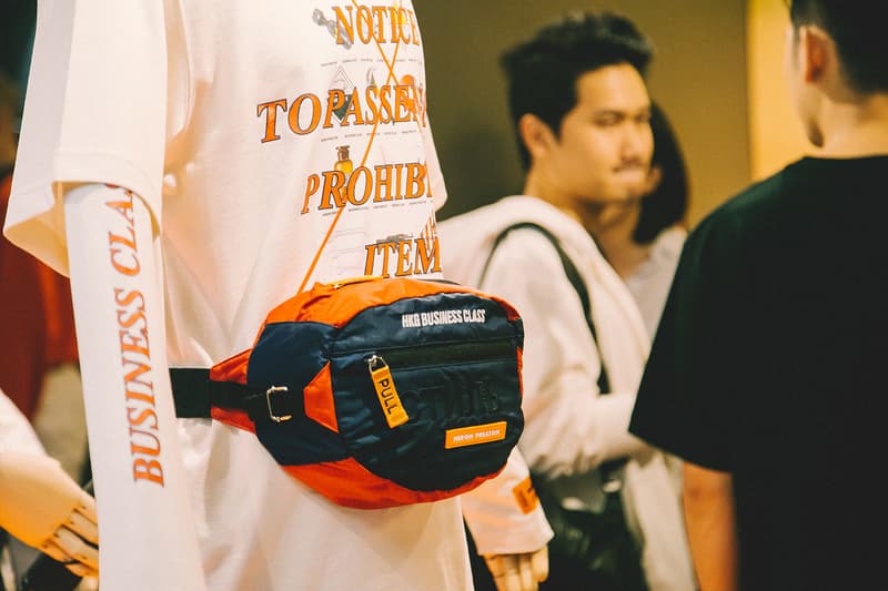 Heron Preston AIRBORNE HBX Launch Event After Party Recap Business Class T Shirt Fanny Pack Cap Hat