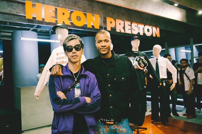 Heron Preston AIRBORNE HBX Launch Event After Party Recap Business Class T Shirt Fanny Pack Cap Hat