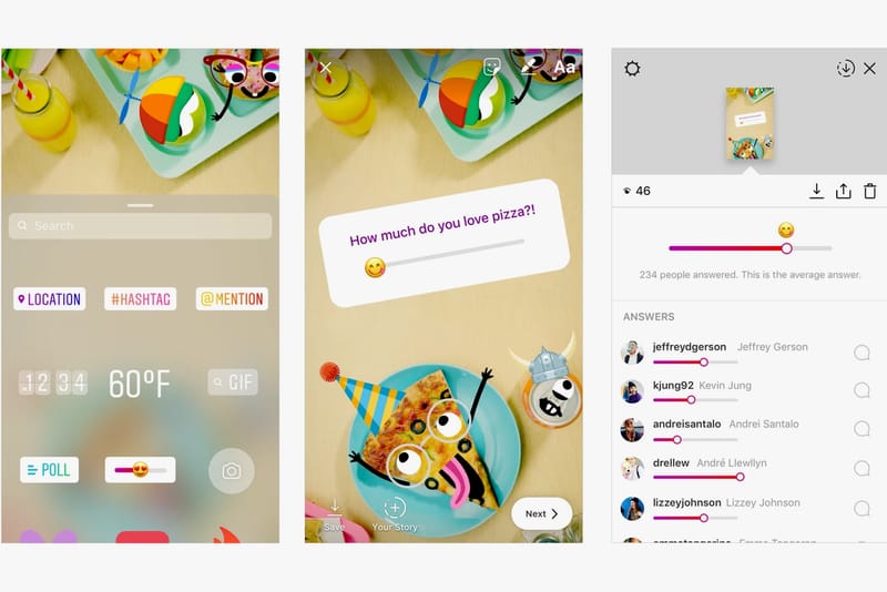 Instagram Adds Emoji Slider Stickers to Polls