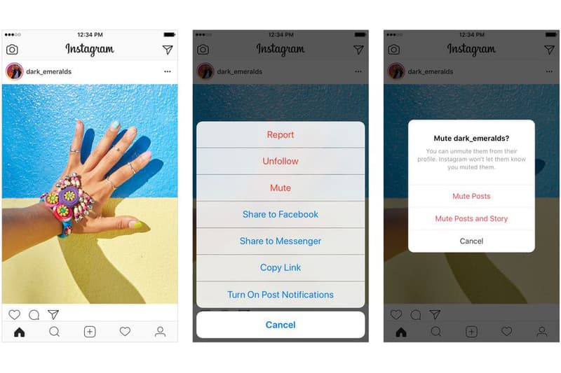 Instagram Mute Button friends feed may 2018