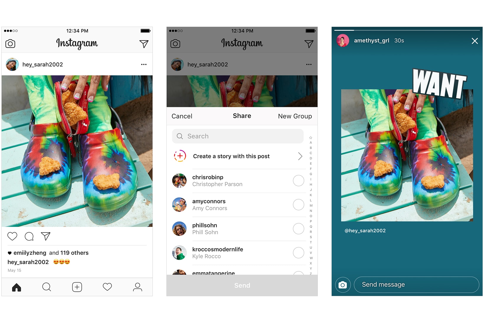Instagram Sharing Posts Stories launched officially may 17 2018 update