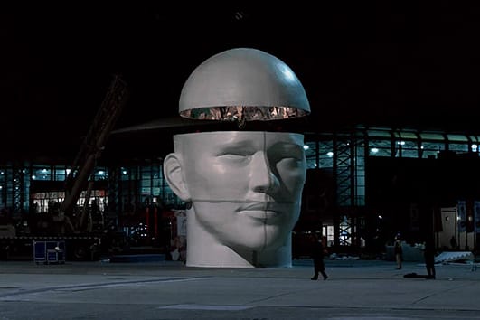 A Trippy World Awaits Inside Jody Xiong's 40-Foot-Tall 'Intelligent Head'
