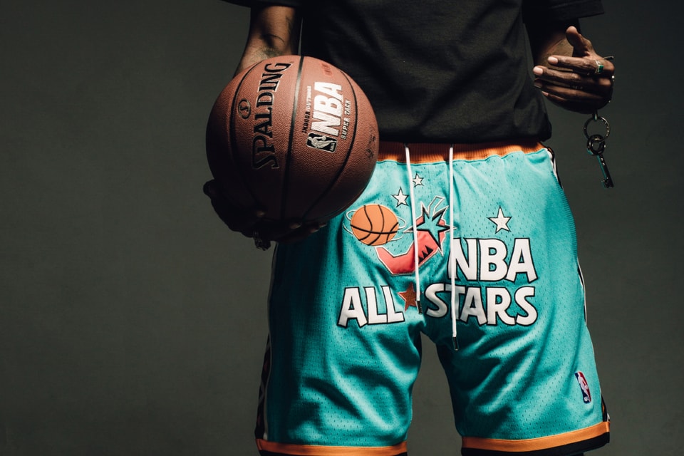 Mitchell & Ness Just Don X Los Angeles Lakers Shorts in Blue for