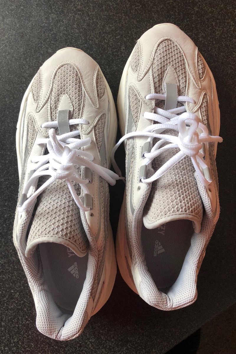 Kanye West adidas Originals YEEZY 700 V2 first look closer look announcement sneakers runners beige white twitter 700 500