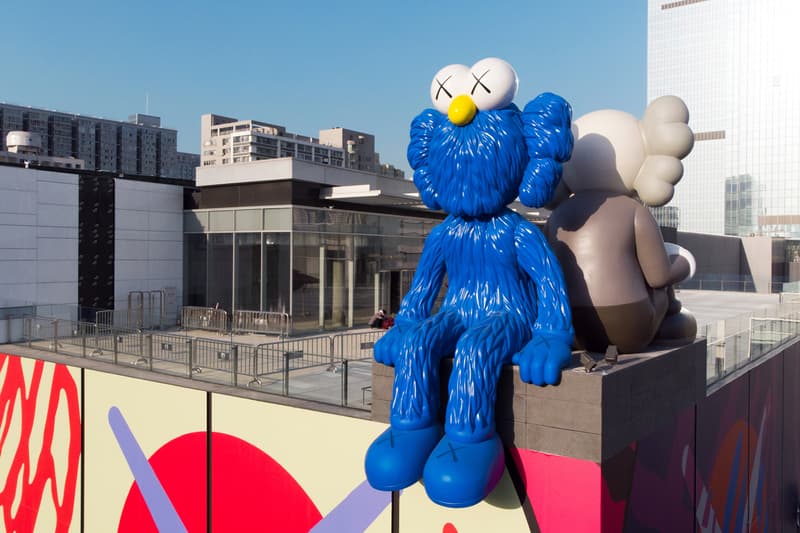 kaws seeing watching companion bff permanent sculptures installations changsha ifs