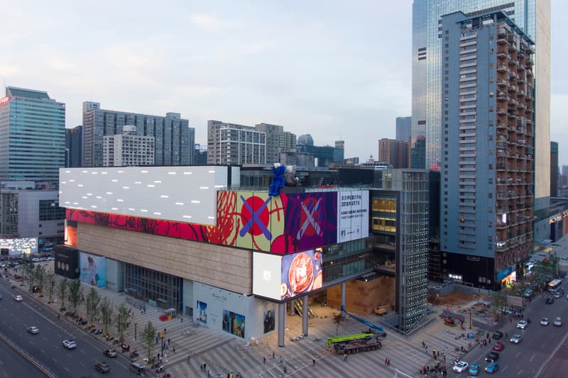 kaws seeing watching companion bff permanent sculptures installations changsha ifs