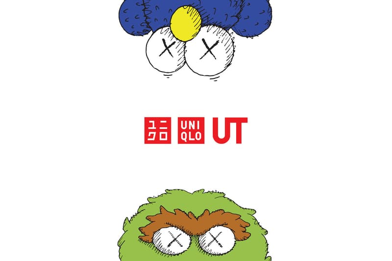 KAWS sesame street uniqlo collection oscar the grouch