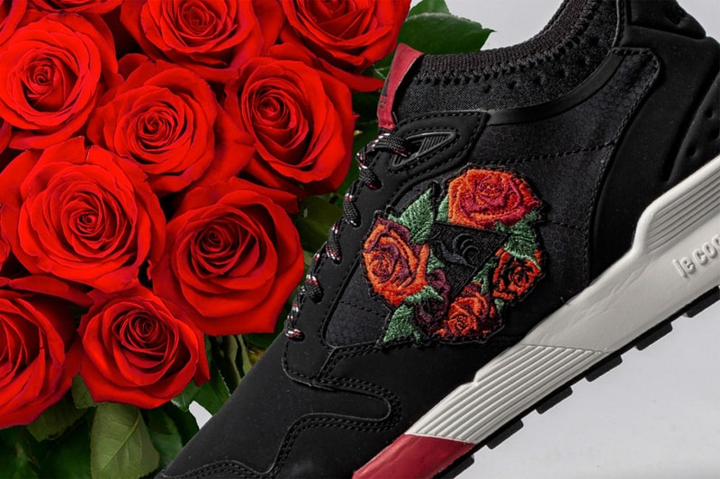 Le Coq Sportif Omicron Embroidery Black Tango Red roses may 2018 release date info drop sneakers shoes footwear