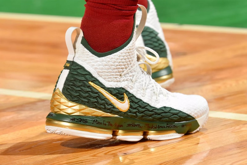 LeBron James Nike LeBron 15 SVSM PE cleveland cavaliers boston celtics 2018 footwear