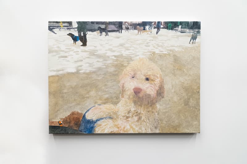 lucien smith virgil abloh off white em pty gallery exhibition paintings artworks t-shirts clothes apparel