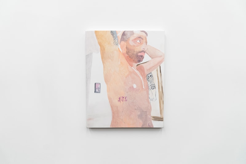 lucien smith virgil abloh off white em pty gallery exhibition paintings artworks t-shirts clothes apparel