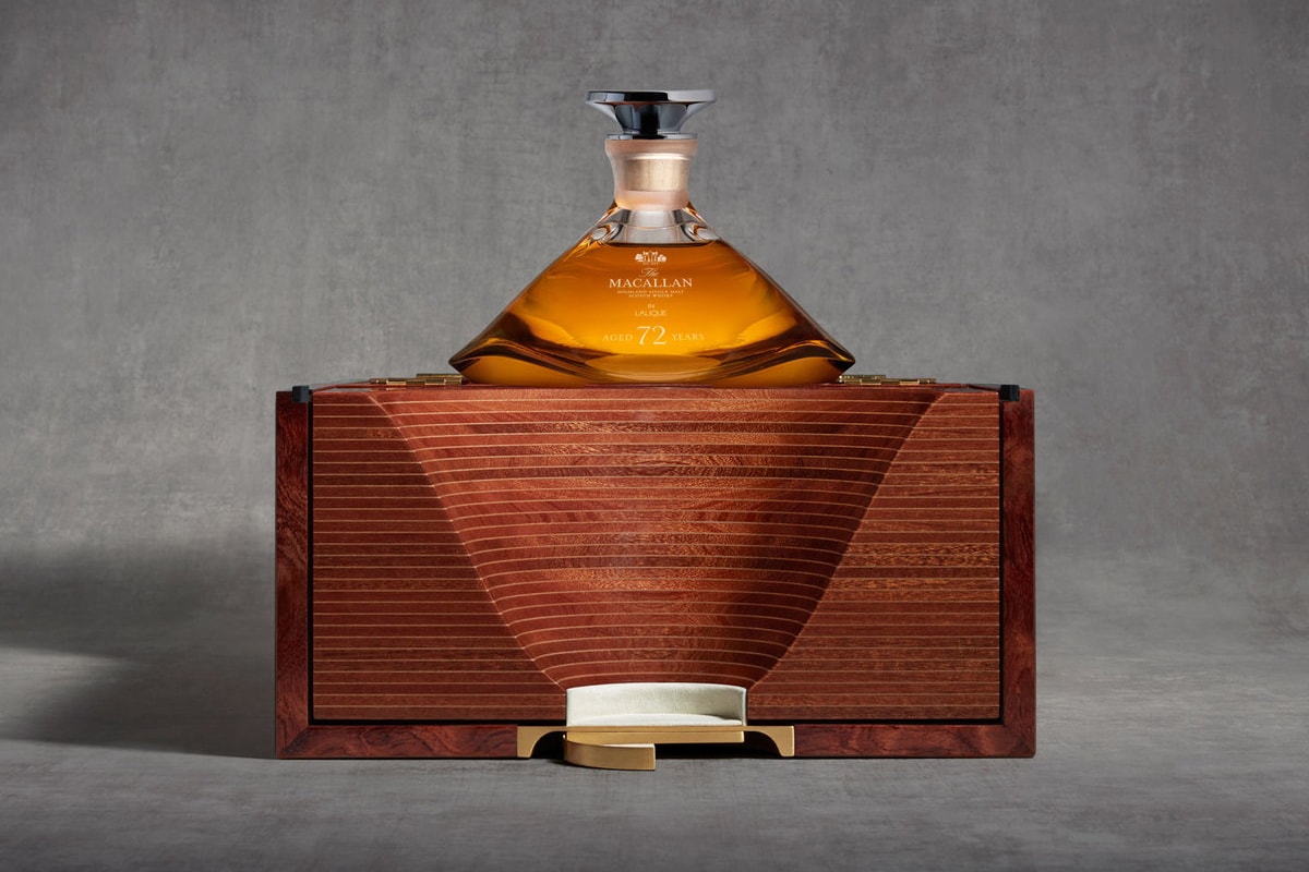 Macallan 72 Years Old Lalique Genesis Decanter 60k thousand k usd dollars Burgess Studio Distillery Single Malt Whiskey Scotch whisky