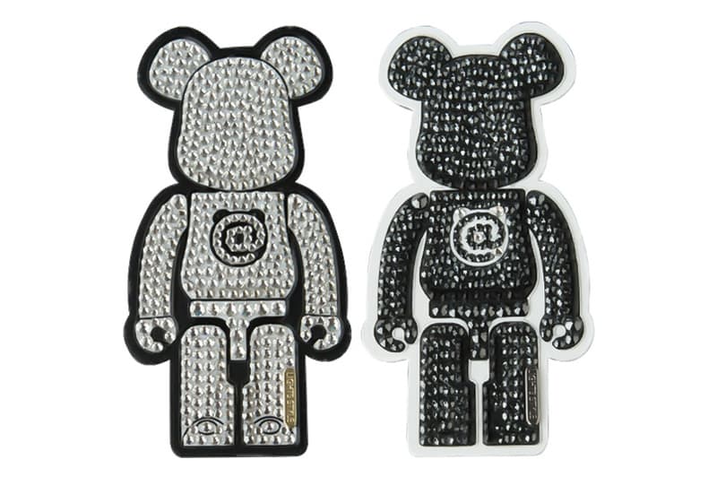 Medicom Toy BEARBRICK Decoration Stickers Rakuten White Black Crystal