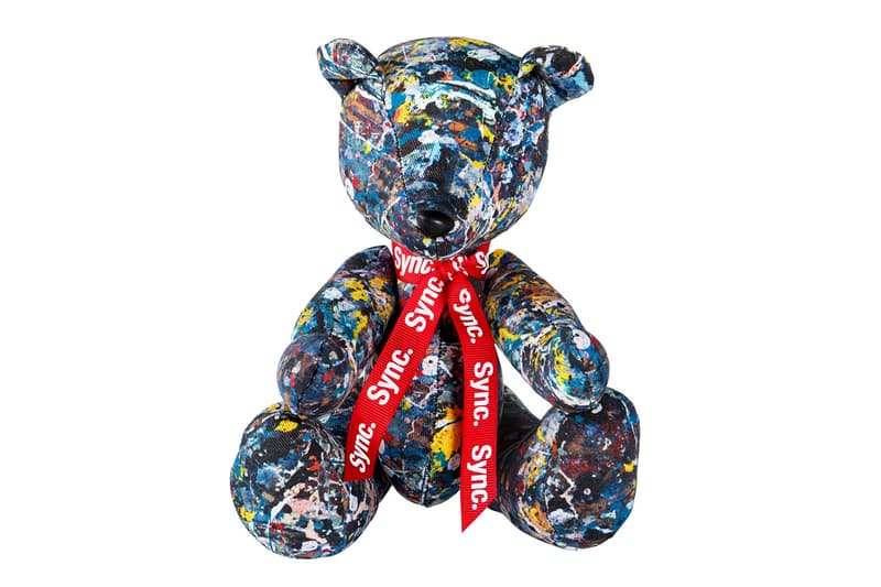 Medicom Toy Sync Jackson Pollock Teddy Bear Patterns Stuffed Animals Toys