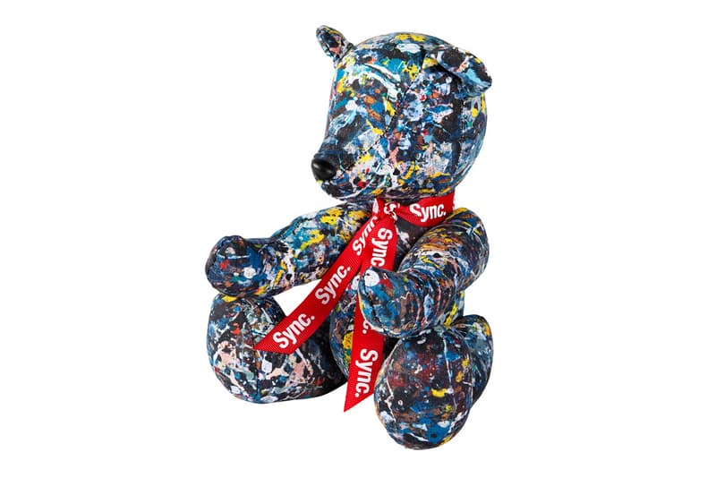 Medicom Toy Sync Jackson Pollock Teddy Bear Patterns Stuffed Animals Toys