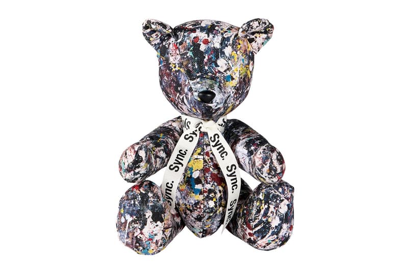 Medicom Toy Sync Jackson Pollock Teddy Bear Patterns Stuffed Animals Toys