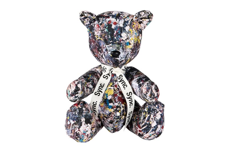 Medicom Toy Sync Jackson Pollock Teddy Bear Patterns Stuffed Animals Toys