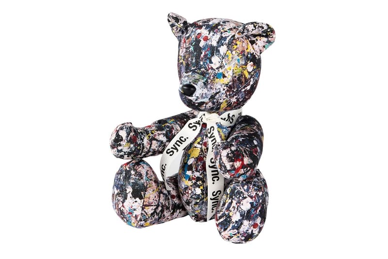 Medicom Toy Sync Jackson Pollock Teddy Bear Patterns Stuffed Animals Toys