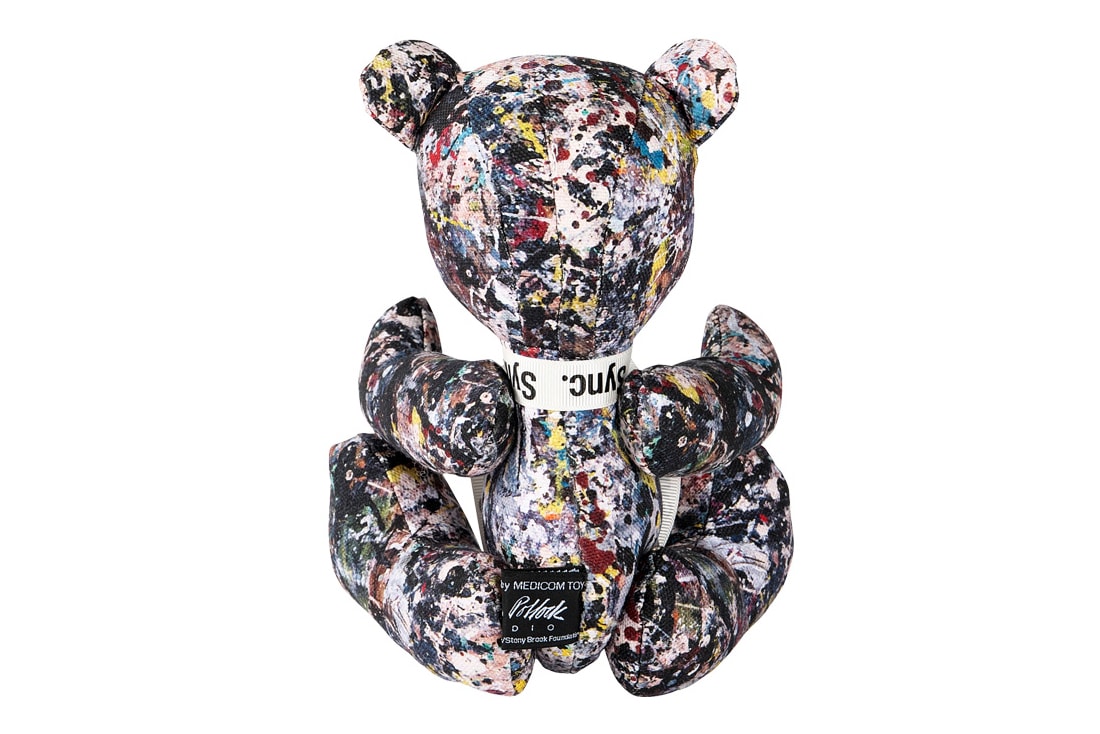 Medicom Toy Sync Jackson Pollock Teddy Bear Patterns Stuffed Animals Toys