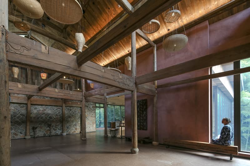 "Naked Castle" Shanghai Tianhua Architectural Design China Modern Interior Exterior Woodland Trees Swimming Pool Restaurant Hotel