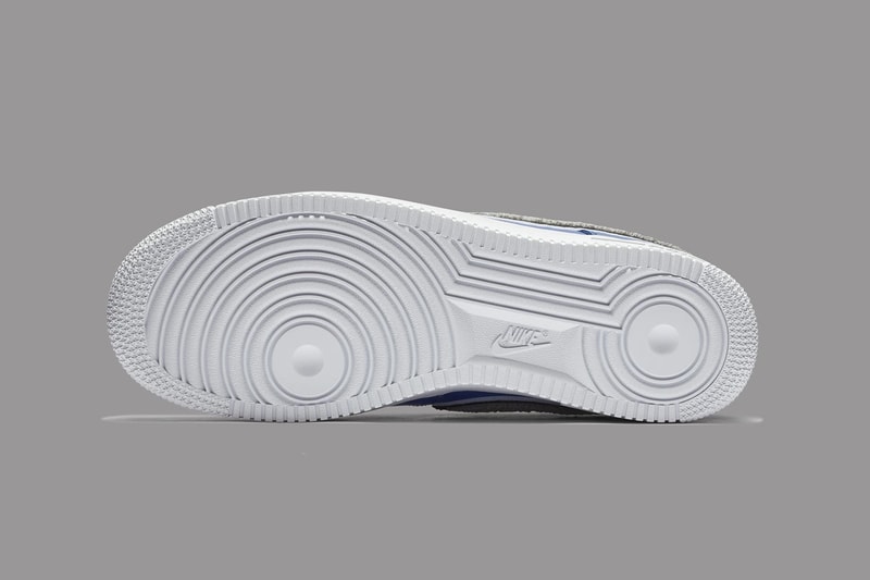 Nike Air Force 1 Low 3D Chenille Swoosh blue black grey sneakers footwear