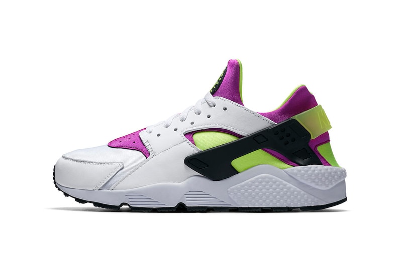 Nike Air Huarache Run 91 Neon Yellow/Magenta Black White Hulk Color Pop
