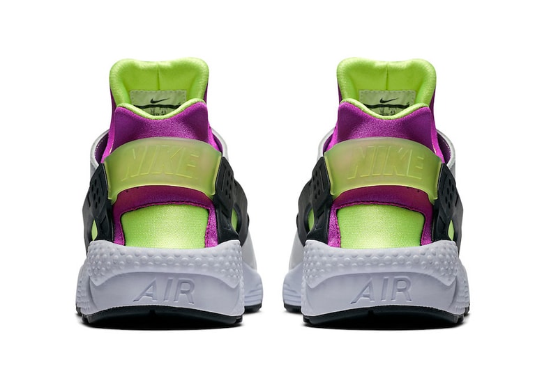 Nike Air Huarache Run 91 Neon Yellow/Magenta Black White Hulk Color Pop