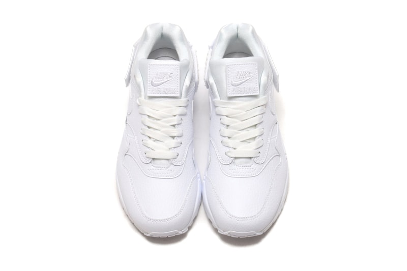 Nike Air Max 1 100 Triple White velcro patches customizable may 2018 release date info drop sneakers shoes footwear atmos