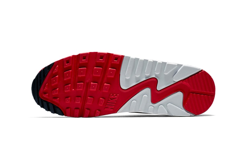 Nike Air Max 1 x 90 Hybrid White Red Colorway Closer Look Release Date Details Cop Purchase Buy Now Raffle Kicks Shoes Trainers Sneakers