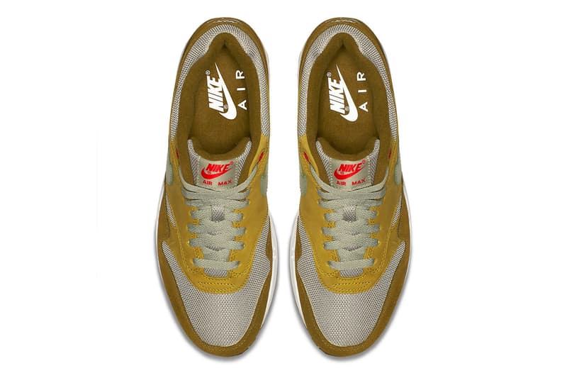 Nike Air Max 1 Curry Pack Rerelease release info sneakers footwear yellow red green suede