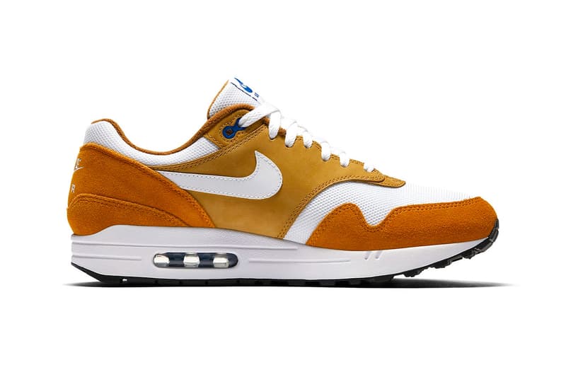 Nike Air Max 1 Curry Pack Rerelease release info sneakers footwear yellow red green suede