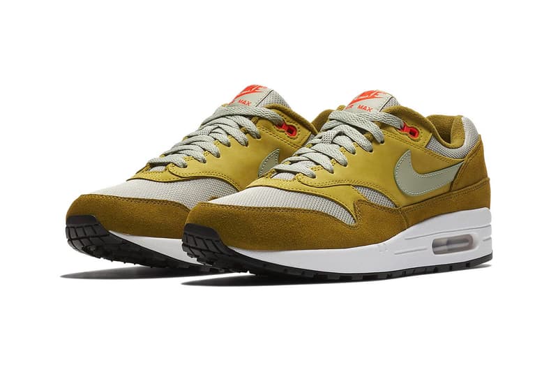 Nike Air Max 1 Curry Pack Rerelease release info sneakers footwear yellow red green suede