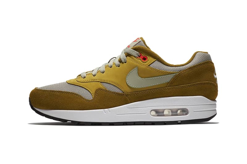 Nike Air Max 1 Curry Pack Rerelease release info sneakers footwear yellow red green suede